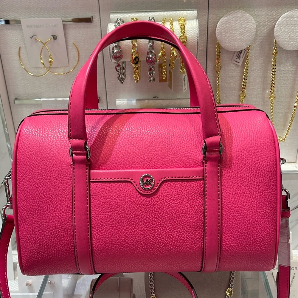 MICHAEL KORS JST TRAVEL MEDIUM DUFFLE SATCHEL SHOULDER CROSSBODY BAG MK SRAGONFR - Picture 2 of 16
